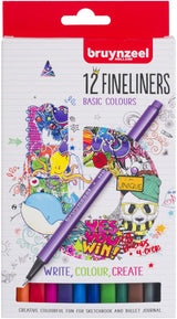 Feutres fins Bruynzeel, 12 pcs.