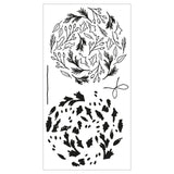 Sizzix • layered clear stamps leafy ornament