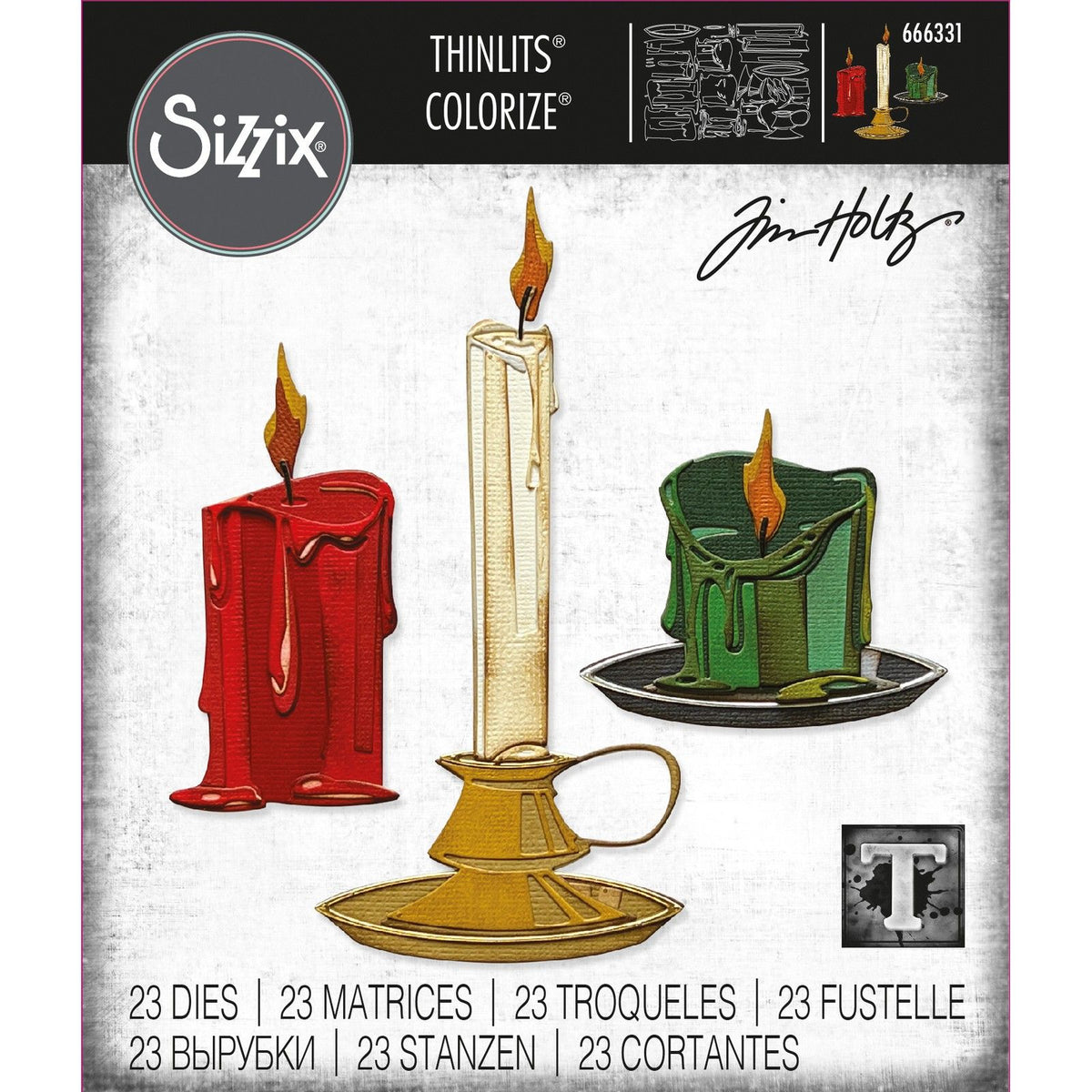 Sizzix • Tim Holtz Thinlits Die Set Candleshop Colorize