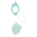 Sizzix • layered clear stamps set artsy regal frame 3pcs