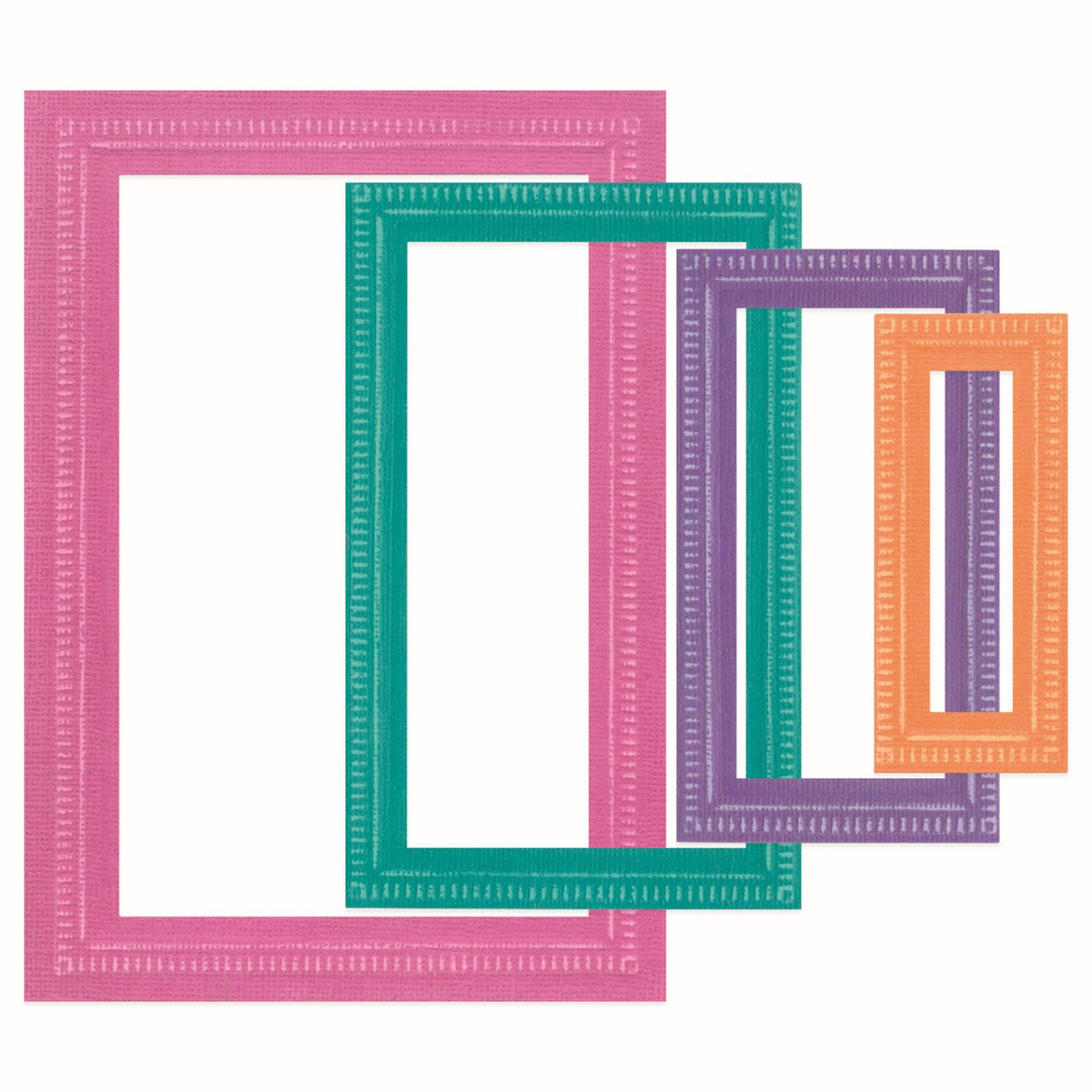 Sizzix • framelits die set 9pcs fanciful reversed, renee deco rectangles