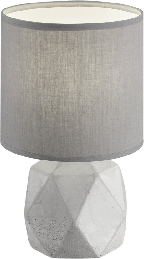 Rl live your light reality brochet - lampe de table - couleur béton - excl. 1x e14 28 w - interrupteur à cordon