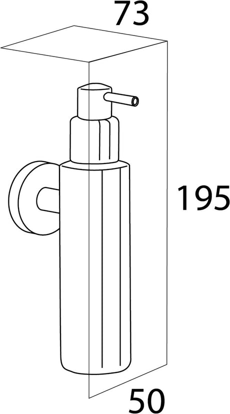 Tiger Boston - distributeur de savon mural 190 ml - sans perçage - perçage ni collage - acier inoxydable poli