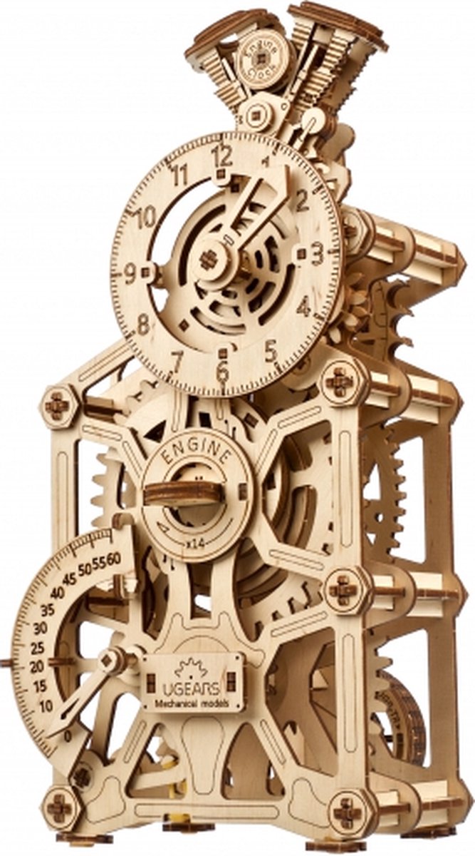 Modèle 3D en bois Ugears - Moteur d'horloge de table