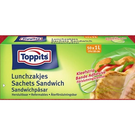 Melitta toppits sacs à lunch refermables 1l 50 pièces