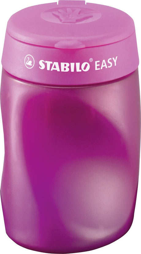 Stabilo easysharpener - taille-crayon ergonomique 3 en 1 - gaucher - rose - convient à tous les crayons