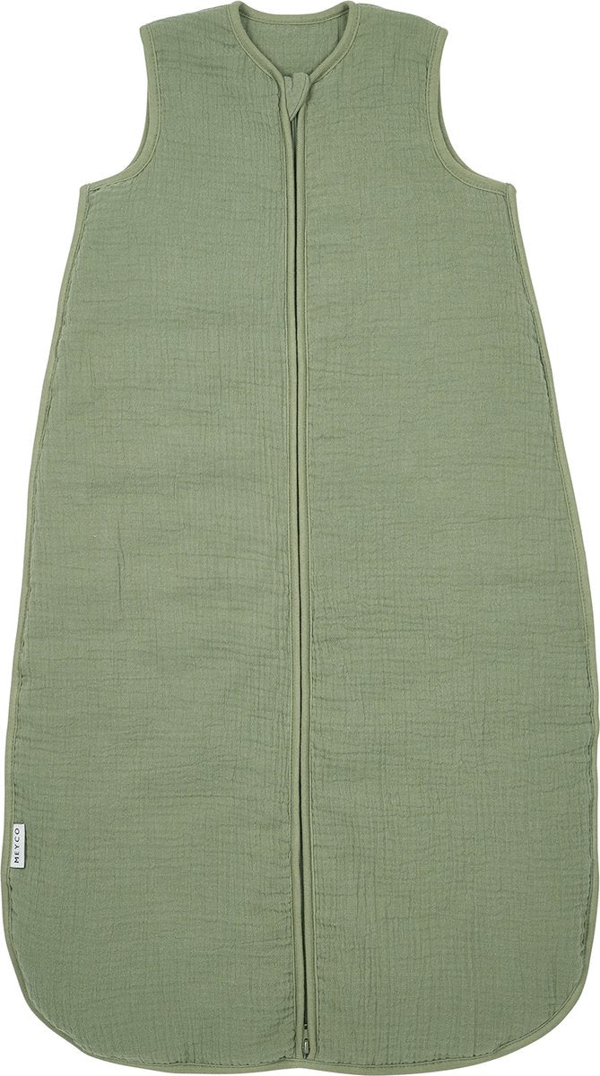 Meyco baby uni gigoteuse doublée - hydrophile prélavée - vert olive - 70 cm - 2,0 tog