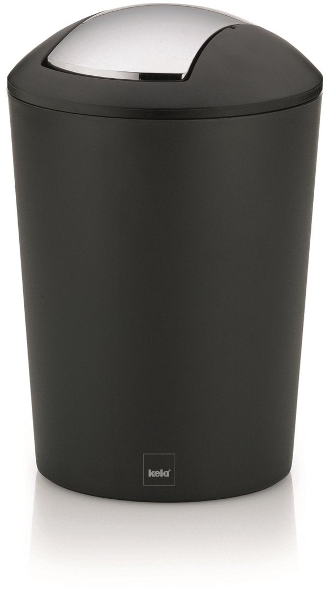 Poubelle pivotante Kela Marta - 5 litres - noir -