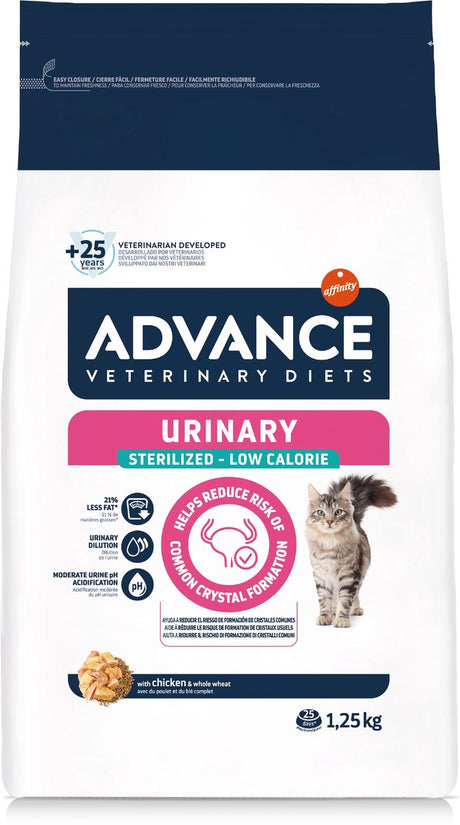 Advance Veterinary Diet Chat - urinaire - stérilisé - faible en calories - nourriture pour chat - 1,25 kg