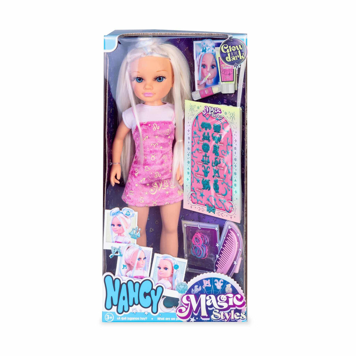 Les styles magiques de poupée Famosa Nancy brillent dans le noir 42 cm de haut