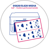 Papier DNP 2 rouleaux – 200 pcs. 15x20 perforé sur 7,5x20 pour ds620