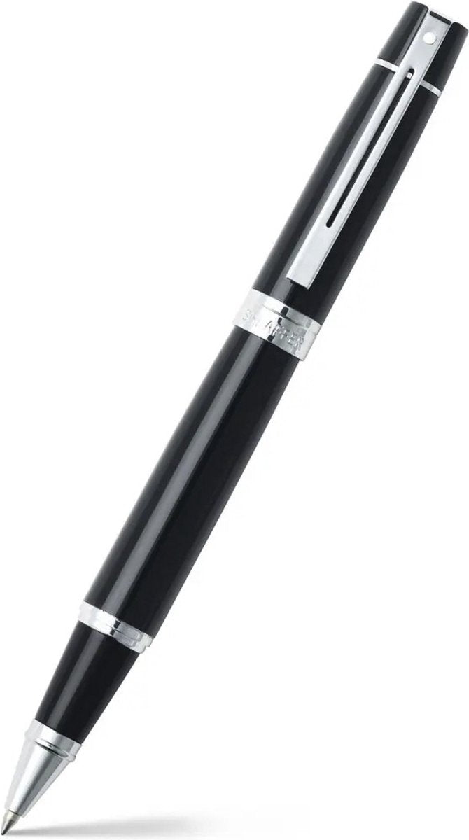 Roller Sheaffer - 300 - noir brillant et chrome - plume m - couleur d'écriture noir - sf-e1931251