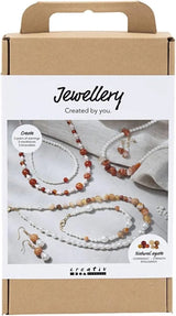 Société créative https : www.cchobby.nl hobbyset-jewelry-beige-burnt-orange-white-mother-of-pearl-1-box