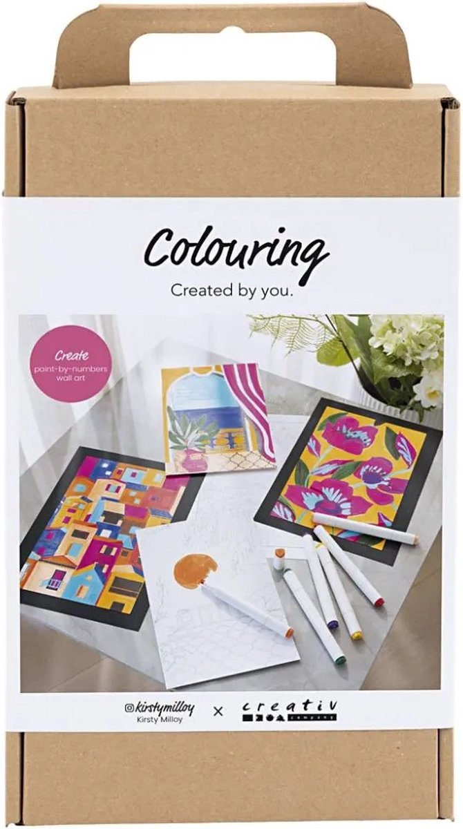 Creativ company hobby set couleurs peinture par numéros marqueurs