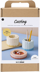 Creativ company hobby set casting, conteneurs, bleu, rouge, jaune clair, 1 boîte