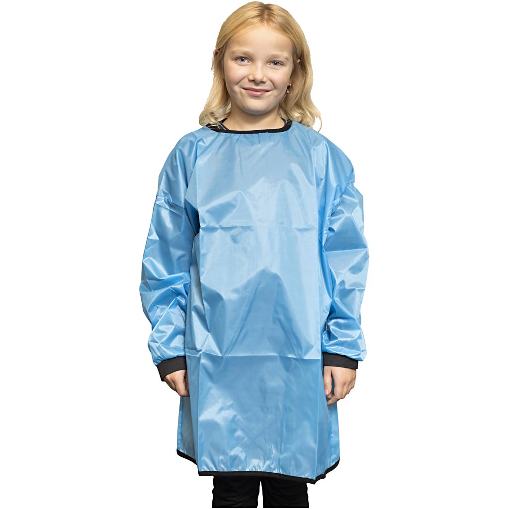 Blouse d'artiste Creativ company, l : 75 cm, taille 7-12 ans, turquoise, 1 pièce