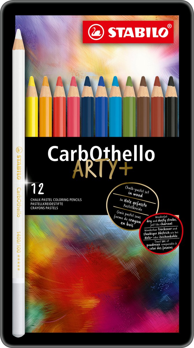 Crayons de couleur stabililo carbothello en métal, 12e.