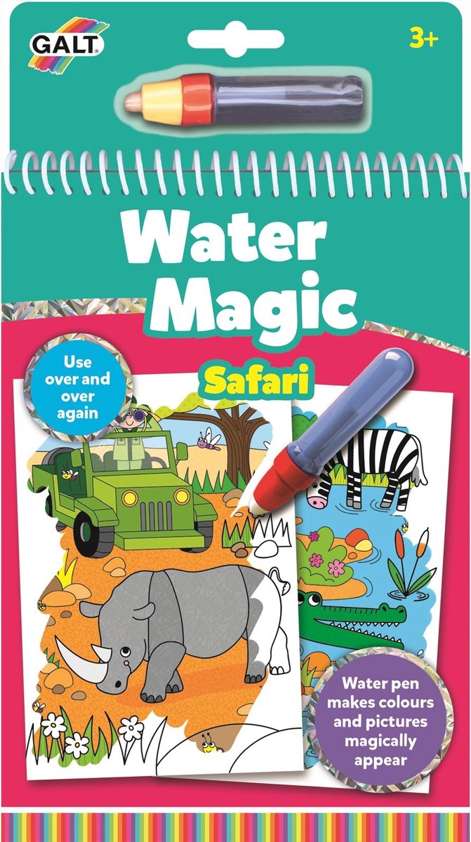 Livre de coloriage magique de l'eau Galt - Livre de coloriage aquatique pour les déplacements - à partir de 4 ans