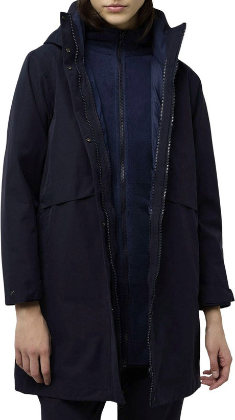 Jack wolfskin baylight 3in1 coat w veste d'extérieur pour femme - marine foncé - taille m