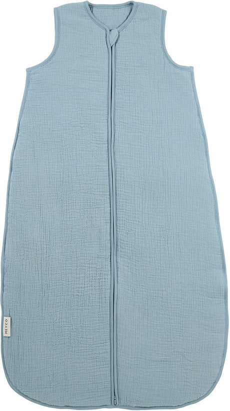 Meyco baby uni gigoteuse doublée - hydrophile prélavée - bleu jeans - 70cm - 2,0 tog