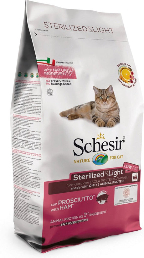 Jambon stérilisé Schesir - nourriture pour chat - 10 kg