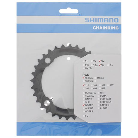 Shimano Chain Top Deore 9V 4-Arm Y1LD98080 Black 32T