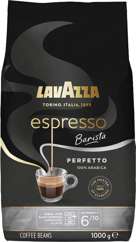 Café en grains Lavazza espresso barista perfetto - grains de café 100% arabica - intensité 6 10 - 1 kg