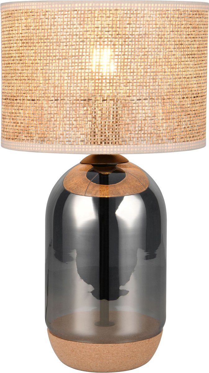 Trio tara - lampe de table - chrome évaporé - excl. 1x e27 7 w - d: 25cm - interrupteur à cordon - passez au vert