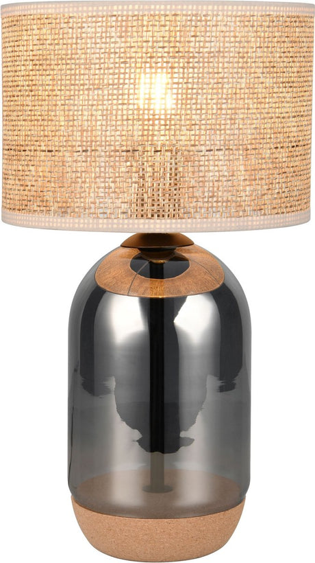 Trio tara - lampe de table - chrome évaporé - excl. 1x e27 7 w - d: 25cm - interrupteur à cordon - passez au vert