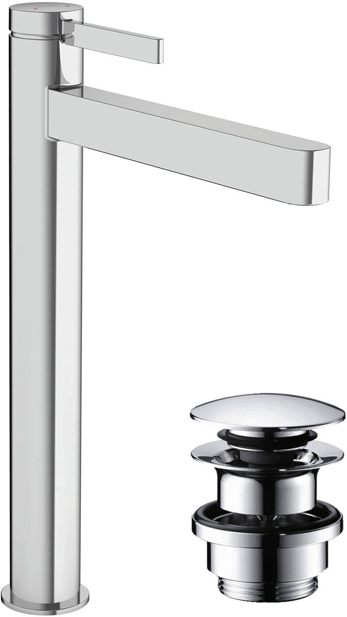 Hansgrohe finoris - mitigeur de lavabo - commande à levier unique - avec bouchon de vidange - 260 mm - chrome