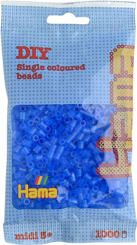 Perles thermocollantes Hama midi - bleu transparent (015), 1000 pcs.