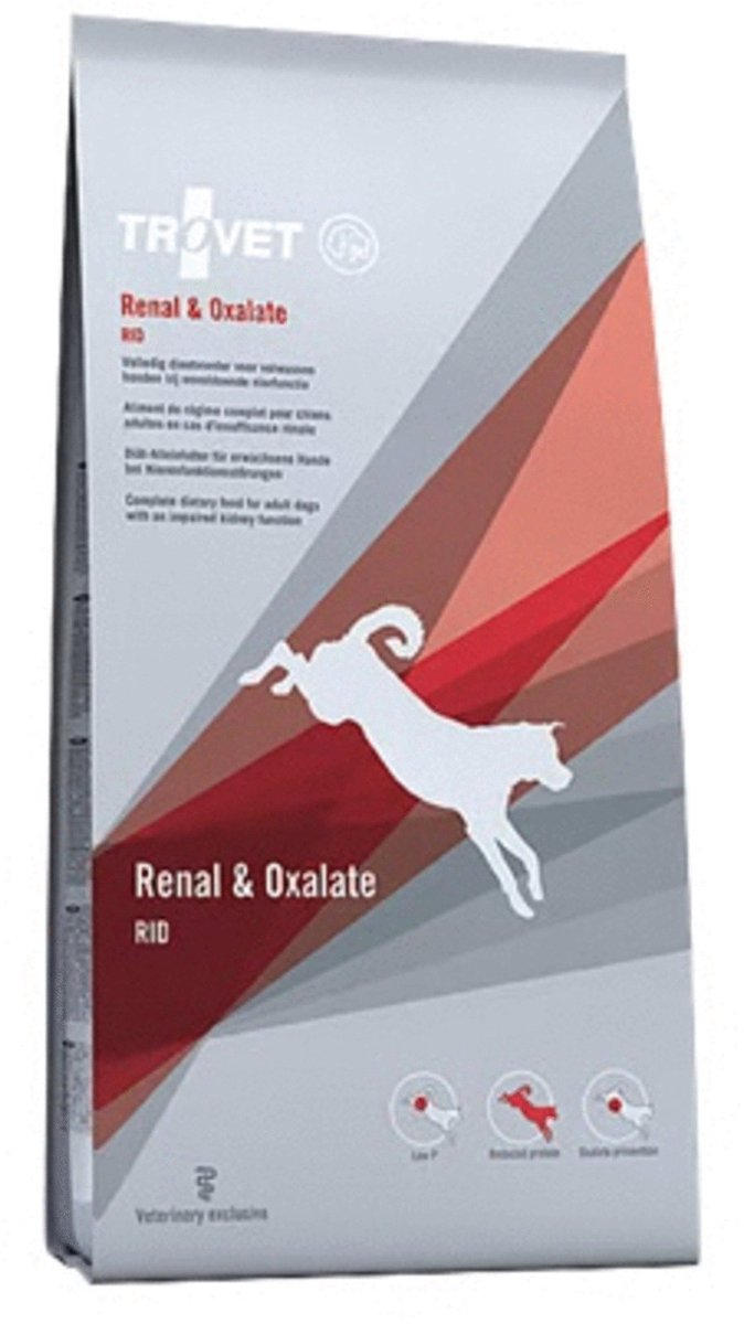 0 0 trovet rid oxalate rénal chien - nourriture diététique pour chien - volaille 12,5 kg