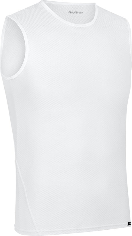 Gripgrab - couche de base sans manches en maille ultralégère maillot de corps de vélo d'été sweat-shirt en polygiene - blanc - homme - taille xxl