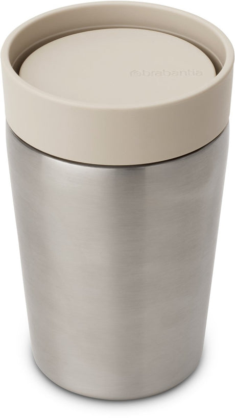 Brabantia make take tasse thermos - tasse à café à emporter - 200 ml - beige doux