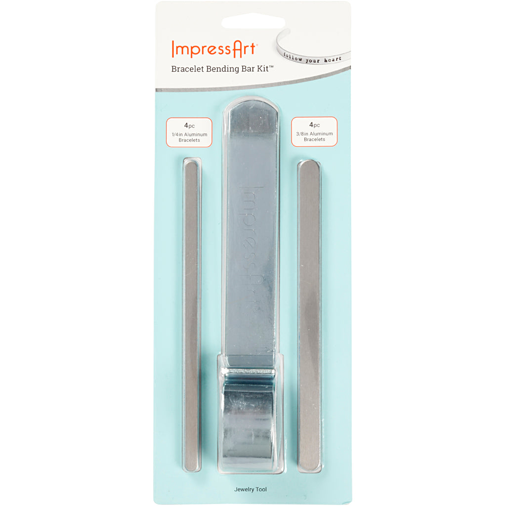 Outils de pliage Impressart et bracelets métalliques, L : 15 cm, l : 6-106 mm, aluminium, 1 set