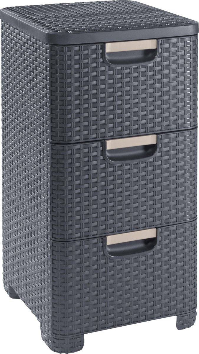 Curver Coffre of Trahers Style 3x14 L Anthracite -Colored