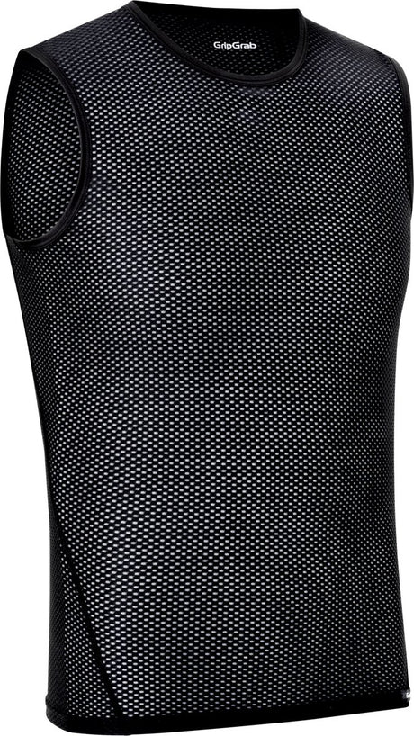 Gripgrab - ultralight mesh mouwloos base layer zomer fiets ondershirt polygiene zweethemd - zwart - heren - maat m