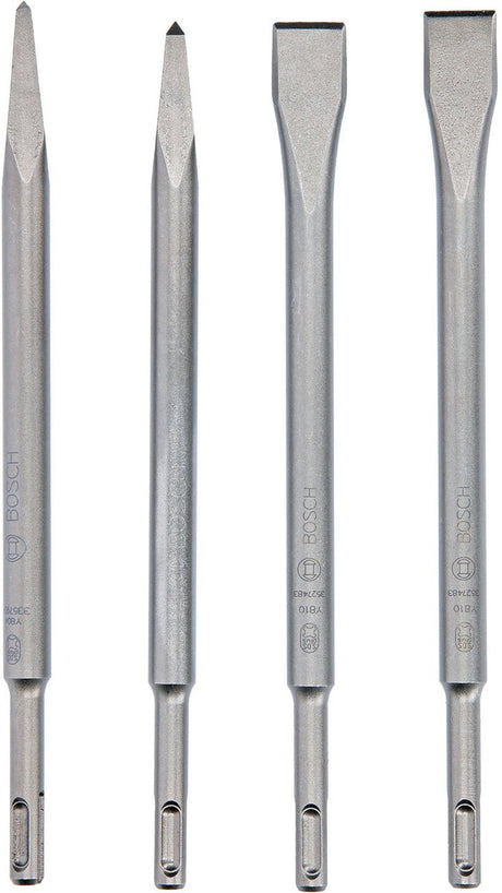 Jeu de burins Bosch 4 pièces standard 250 SDS-plus