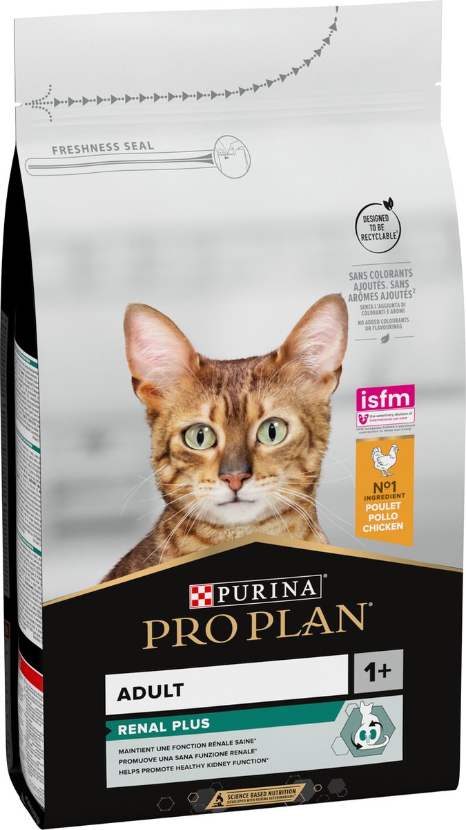 Pro plan adulte rénal plus nourriture sèche pour chat - poulet - 1,5 kg