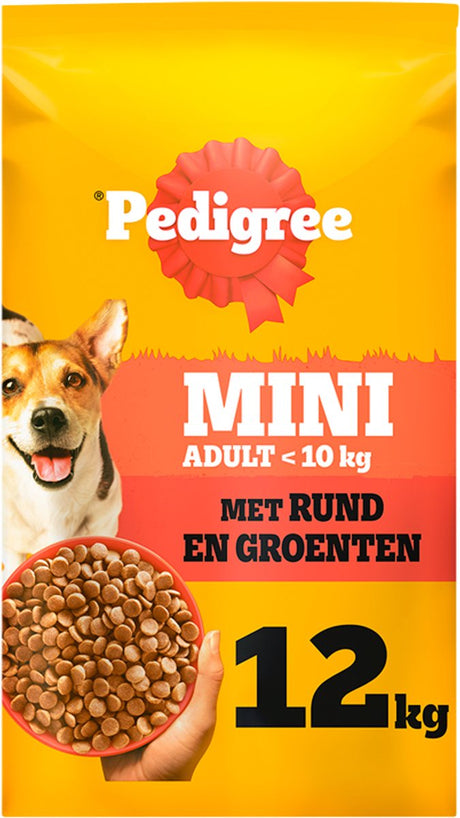 Nourriture pour chien Pedigree - adulte mini - boeuf et légumes - 12kg