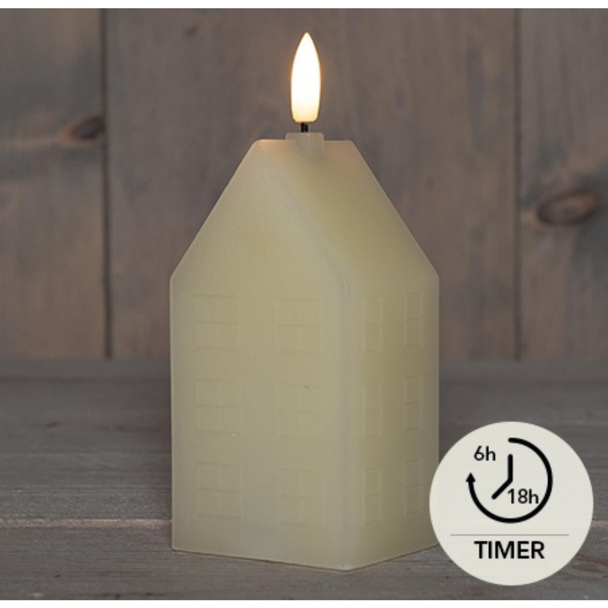 Anna's collection bougie led cire maison ivoire 5x6x15cm