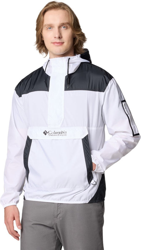 Veste d'extérieur Columbia Challenger™ II coupe-vent pour hommes - Blanc, Noir - Taille XL