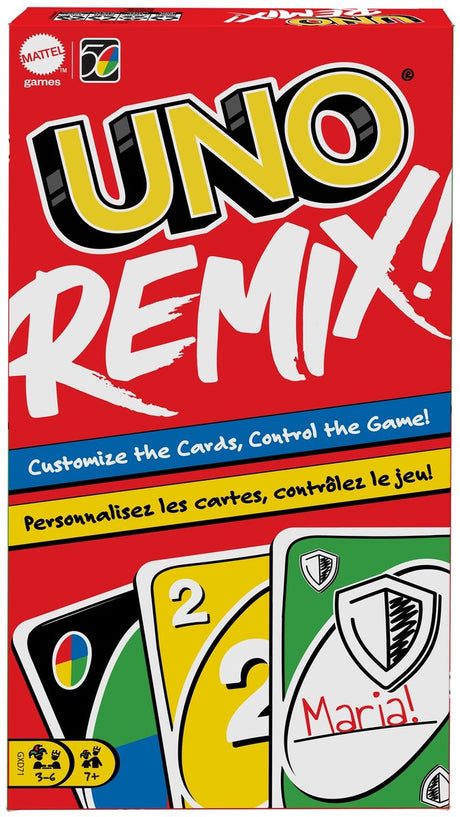 Mattel games uno remix - - jeu de cartes