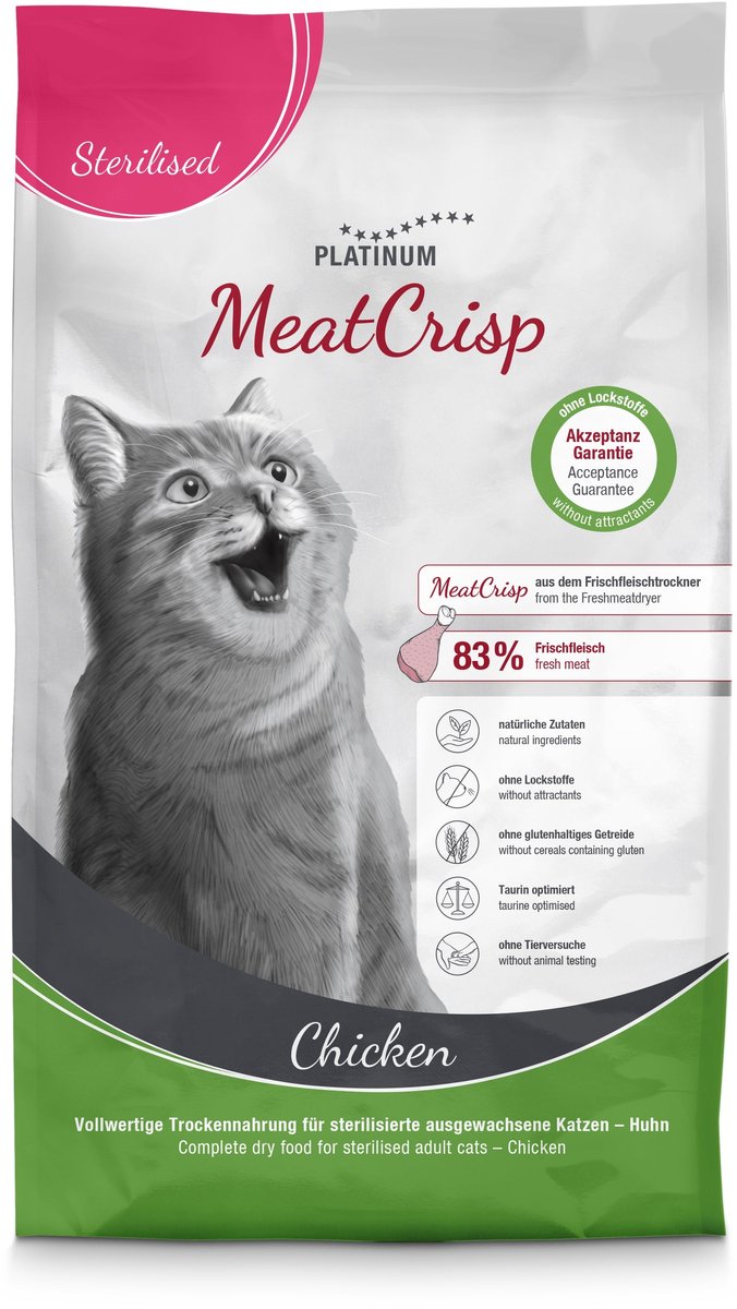 Poulet stérilisé Platinum Cat Meatcrisp | 1,5kg