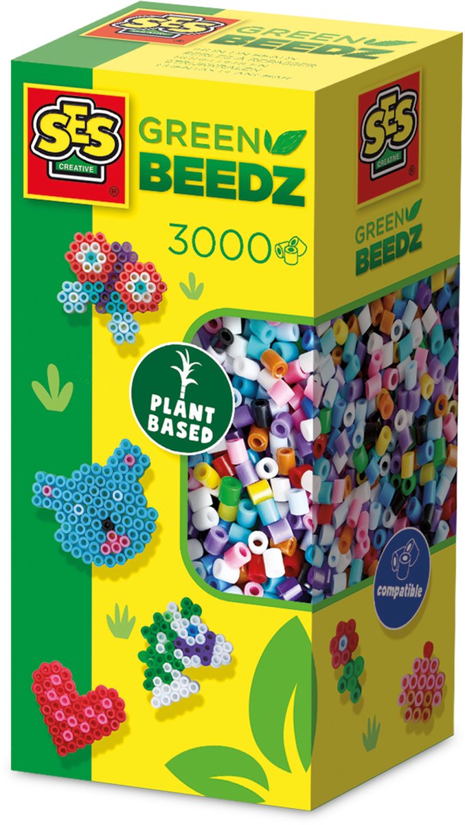 Ses creative ses green beedz - mélange de perles à repasser 3000