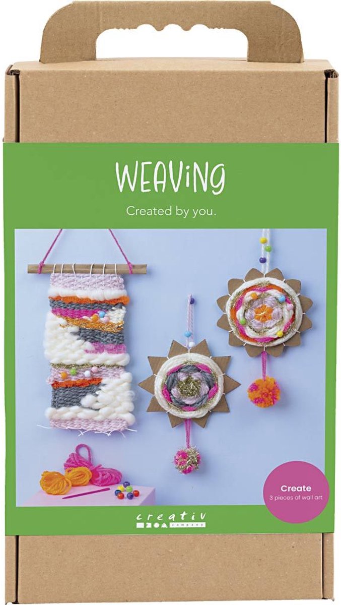 Société créative https : www.ccobby.nl hobbyset-weaving-wall-mountings-diverse-colors-1-box