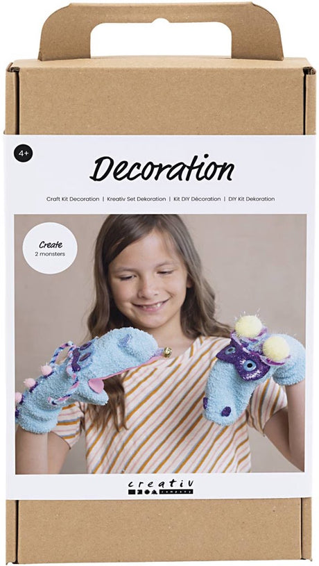 Société créative https : www.ccobby.nl hobbyset-decoration-socksmonster-diverse-colors-1-box