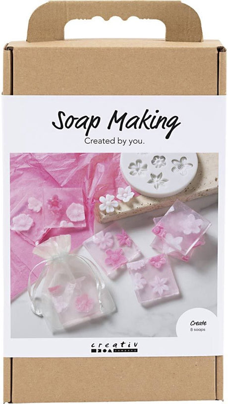 Creativ company kit de fabrication de savon, fleurs, rose, 1 boîte