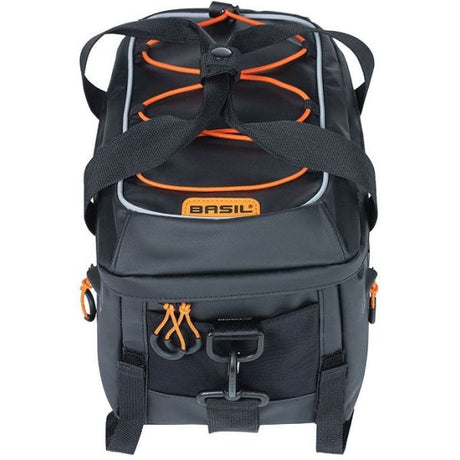 Basil Miles Luggage Thruringa Sac - Sac à vélo sportif pour hommes et femmes - Orange noir - imperméable - 7 litres