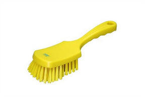 Vikan brosse de travail jaune manche court dur (1 pièce)